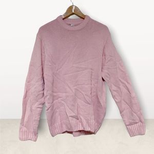 H&M Pink Oversized Knit Sweater S